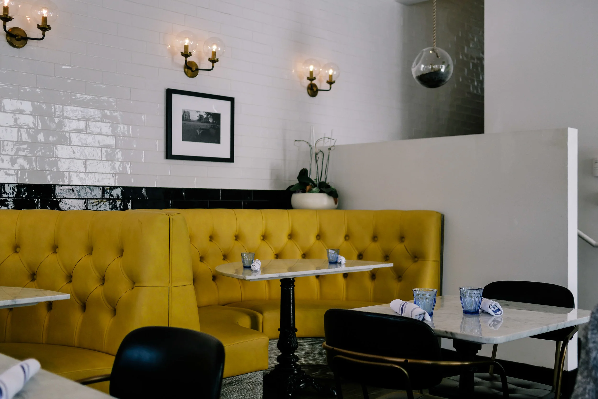 Bright and airy interior decor at The Butcher, The Daughter and the Cappuccino Maker