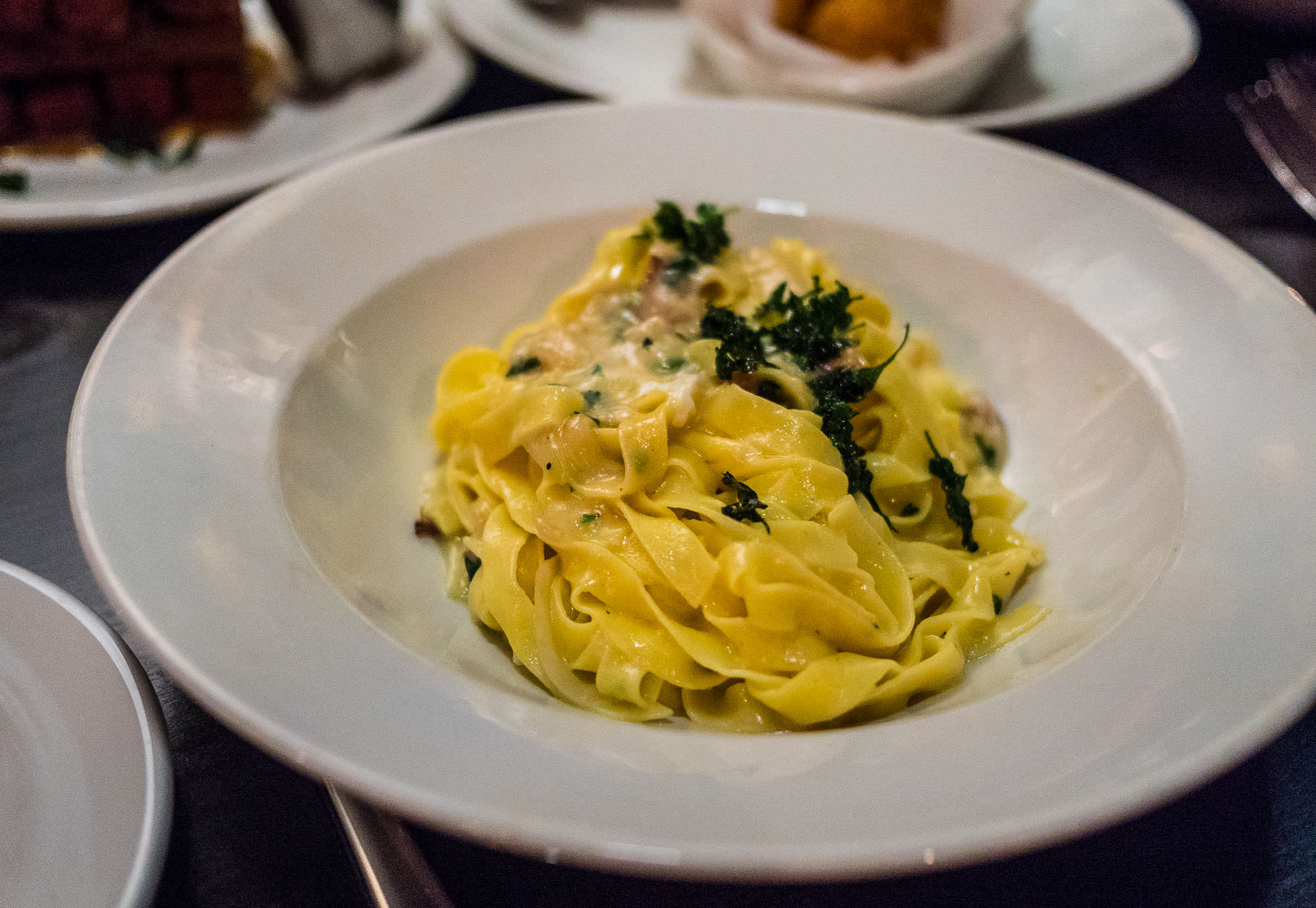 Heaven is a platter on earth called carbonara. Only hand-made pasta, now and forever.