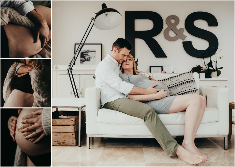 Mother and Father wait for their newborn baby girl.