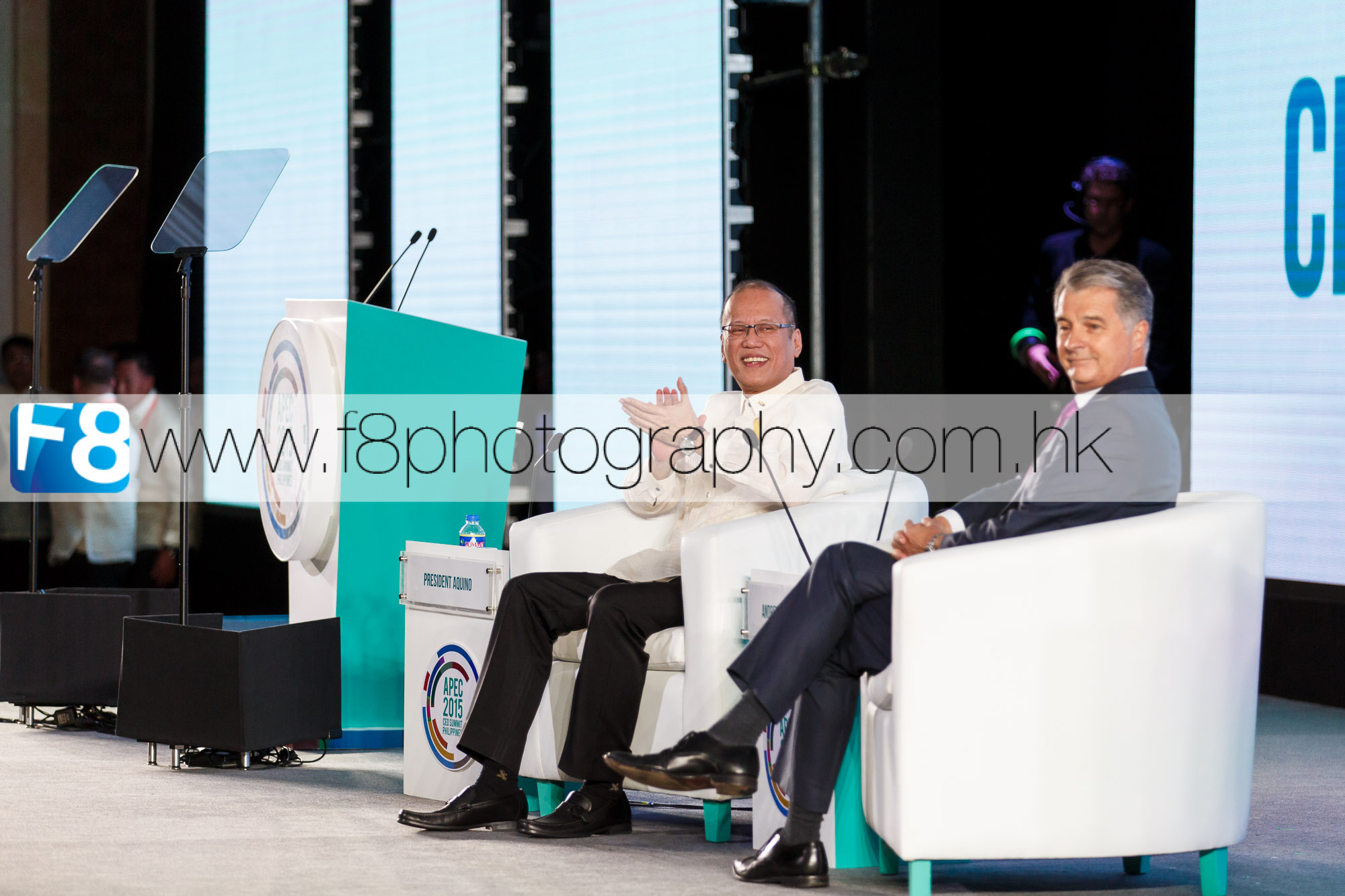 President of the Philippines Mr Benigno Aquino III being interview by CNN Asia Pacific Editor Mr Andrew Stevens. 