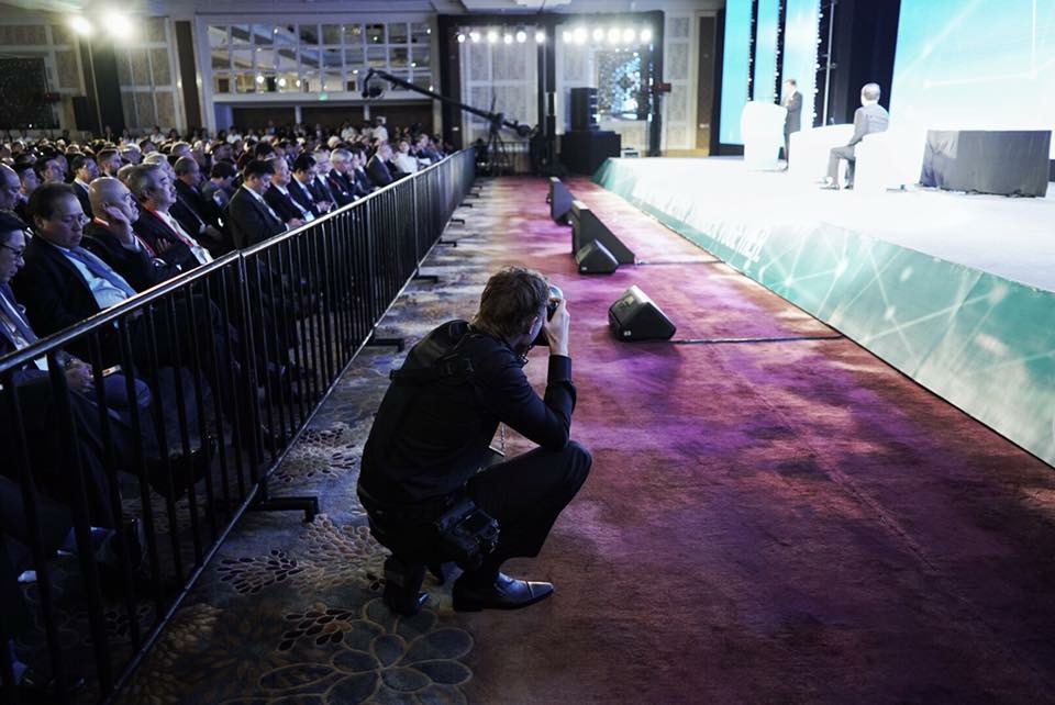 Myself photographing in front of stage. Gary and I were the only two photographers who were granted 'full access to all areas'. 