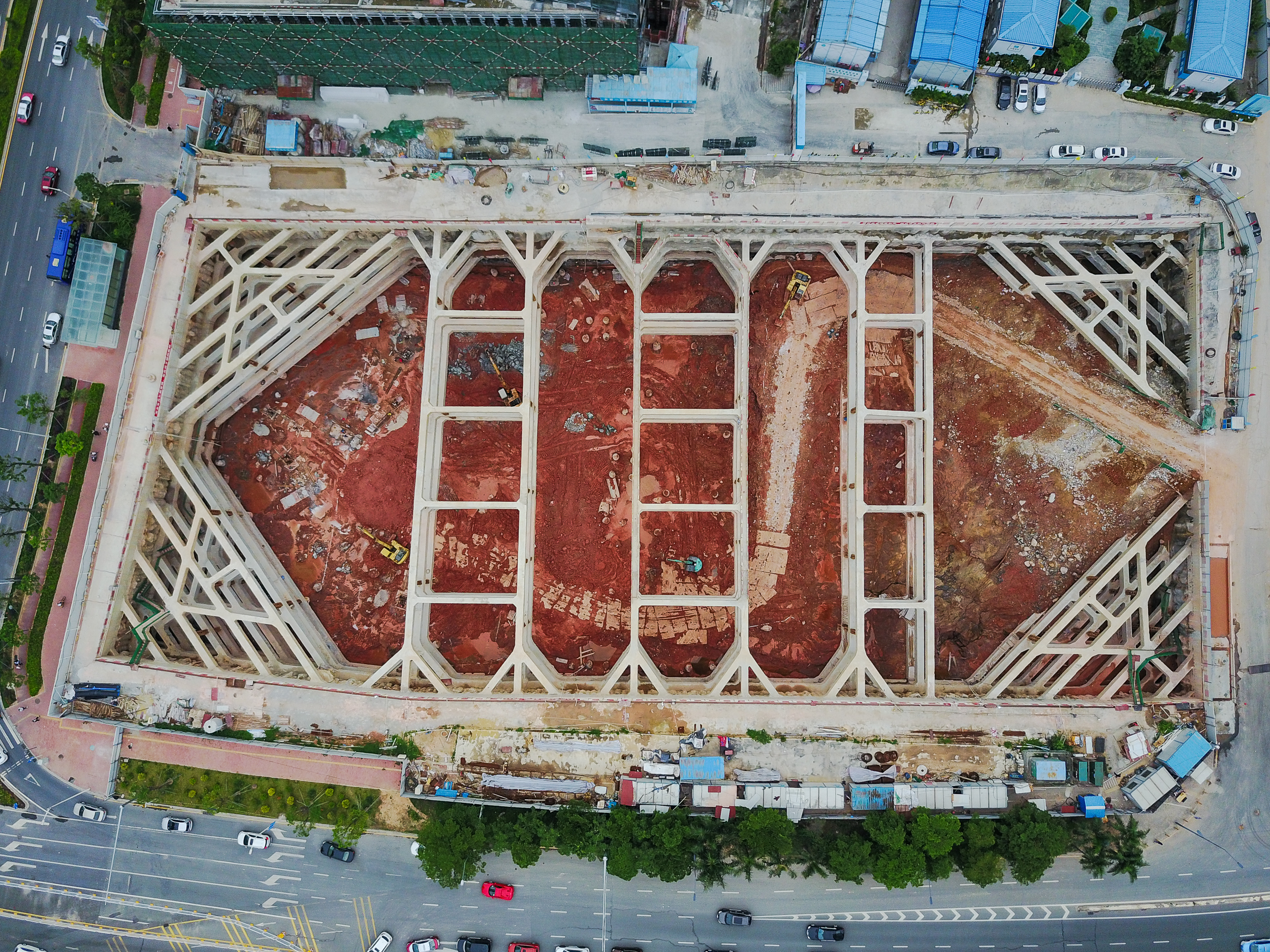 Deep foundations being built for another mega structure. 