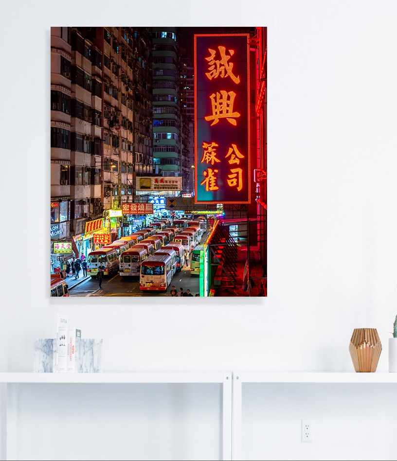 “Bus Stop, Kowloon, Hong Kong”