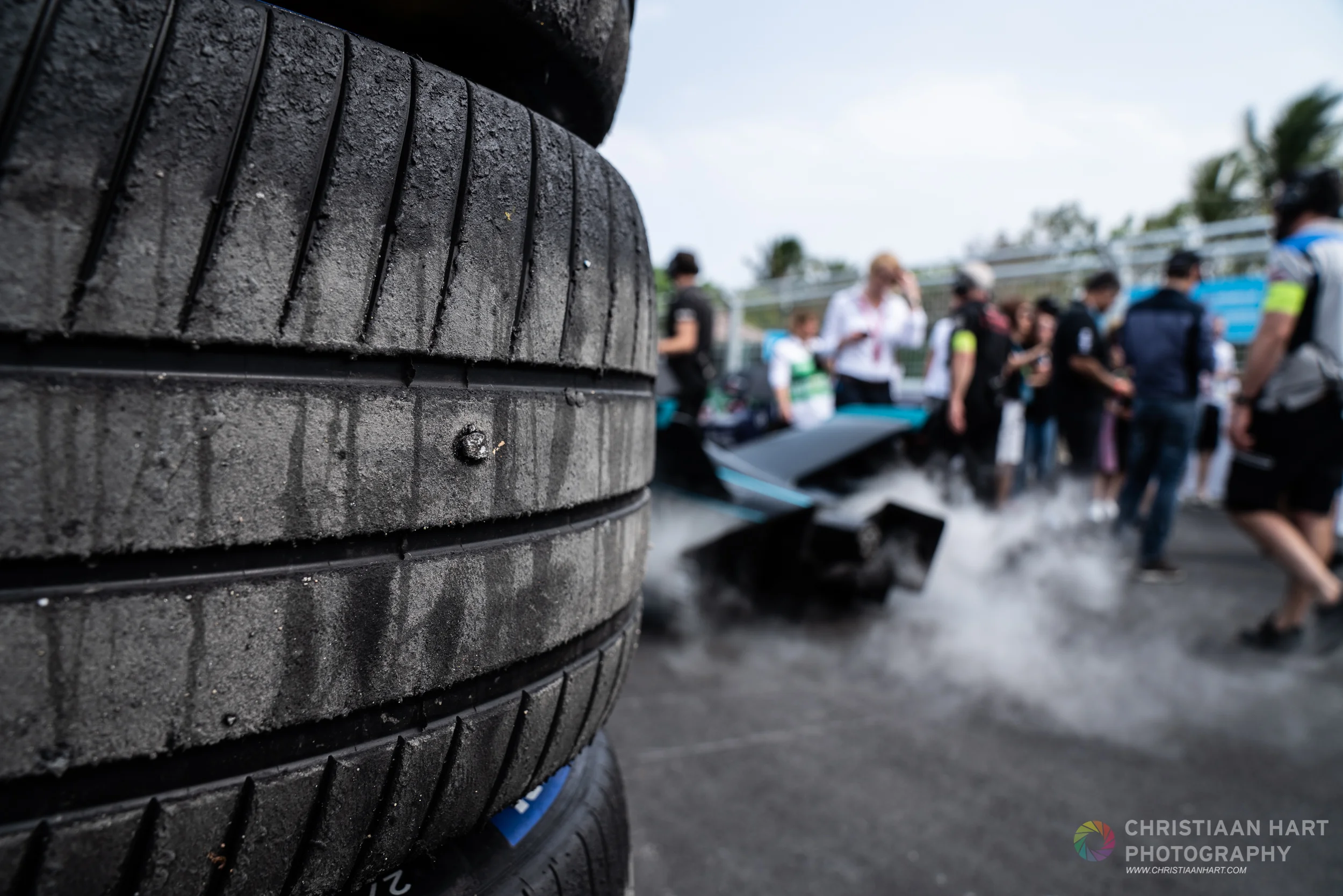 Grid preparations underway before the race