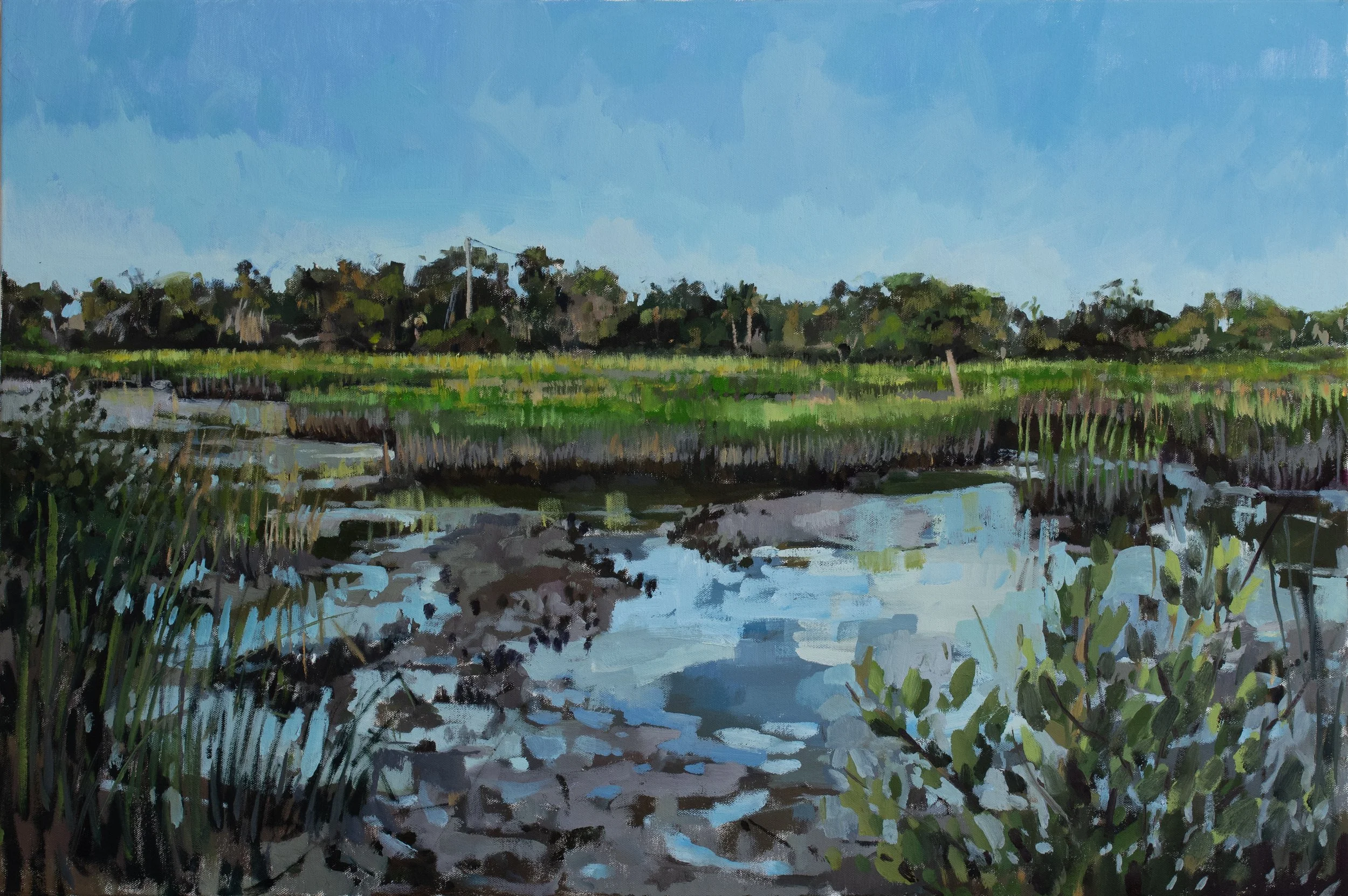 Some Things Float, Oil on Canvas, 24" x 36", 2024