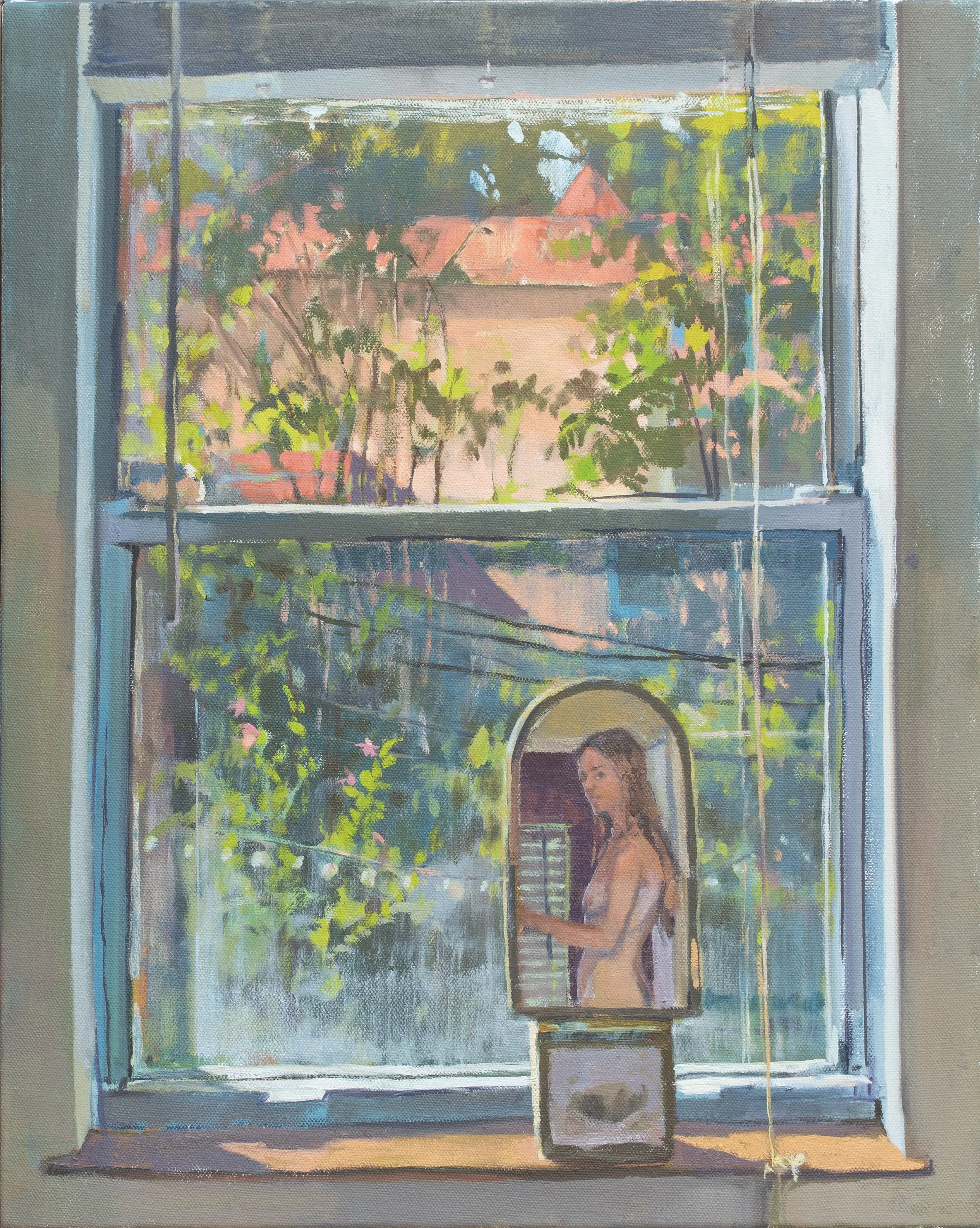 Juliet is a Leggy Hibiscus, Oil on Canvas, 20" x 16", 2025