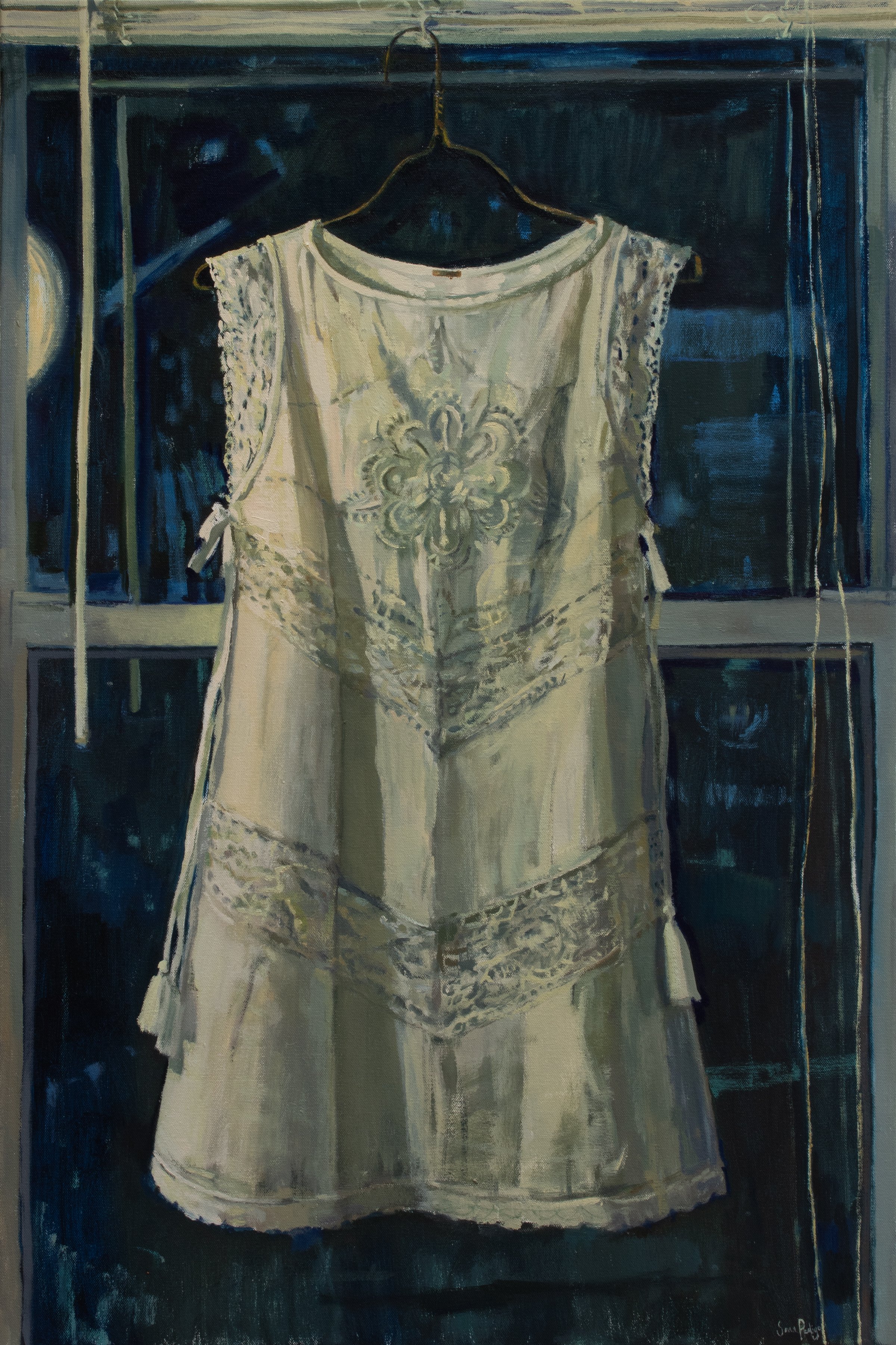Iris Aglow Again by Night Oil on Canvas, 36" x 24", 2026