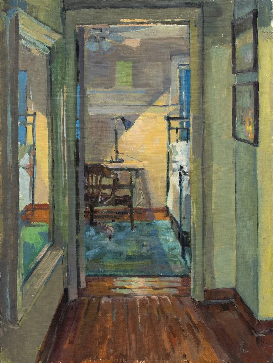 Invented Light on Childhood Memories, Oil on Panel, 16" x 12", 2025