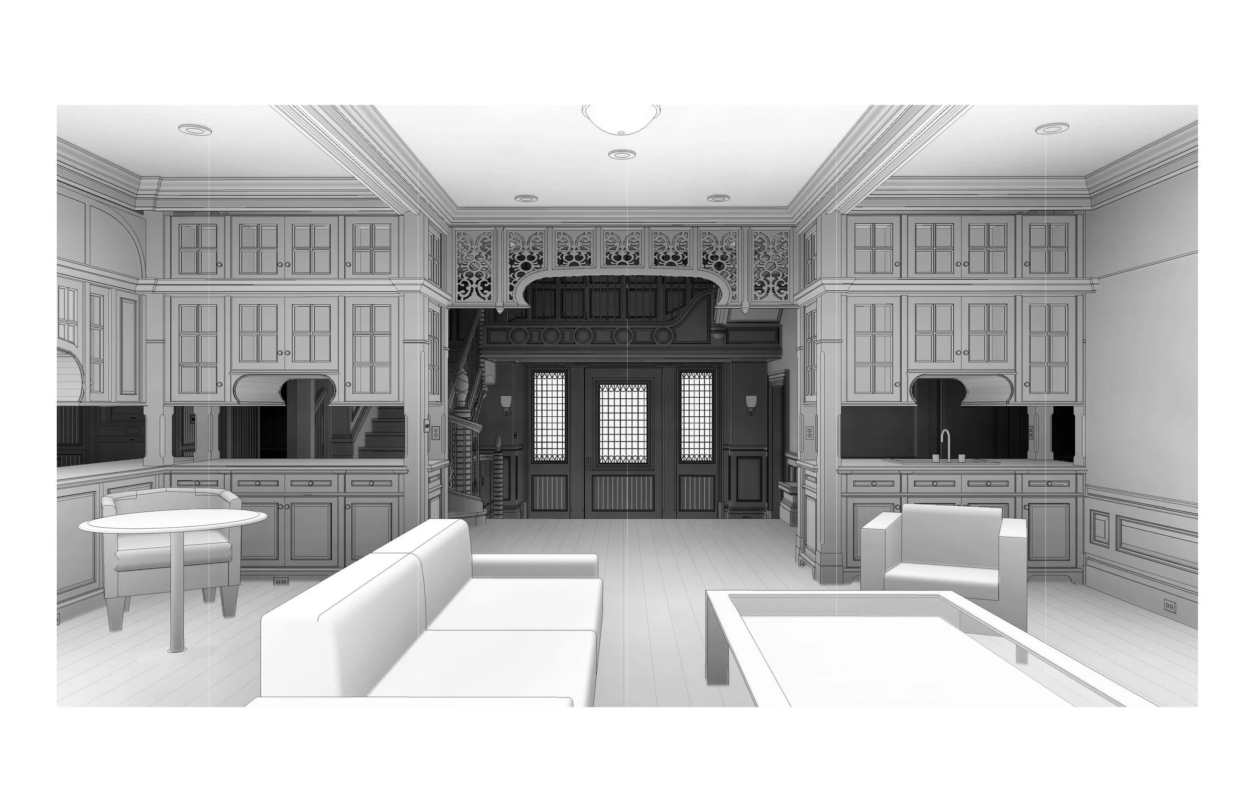 Family Room looking East towards Entry