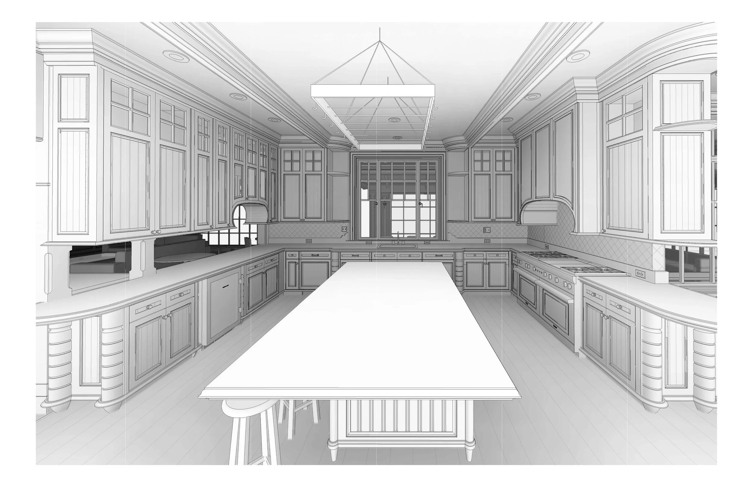 Kitchen looking West