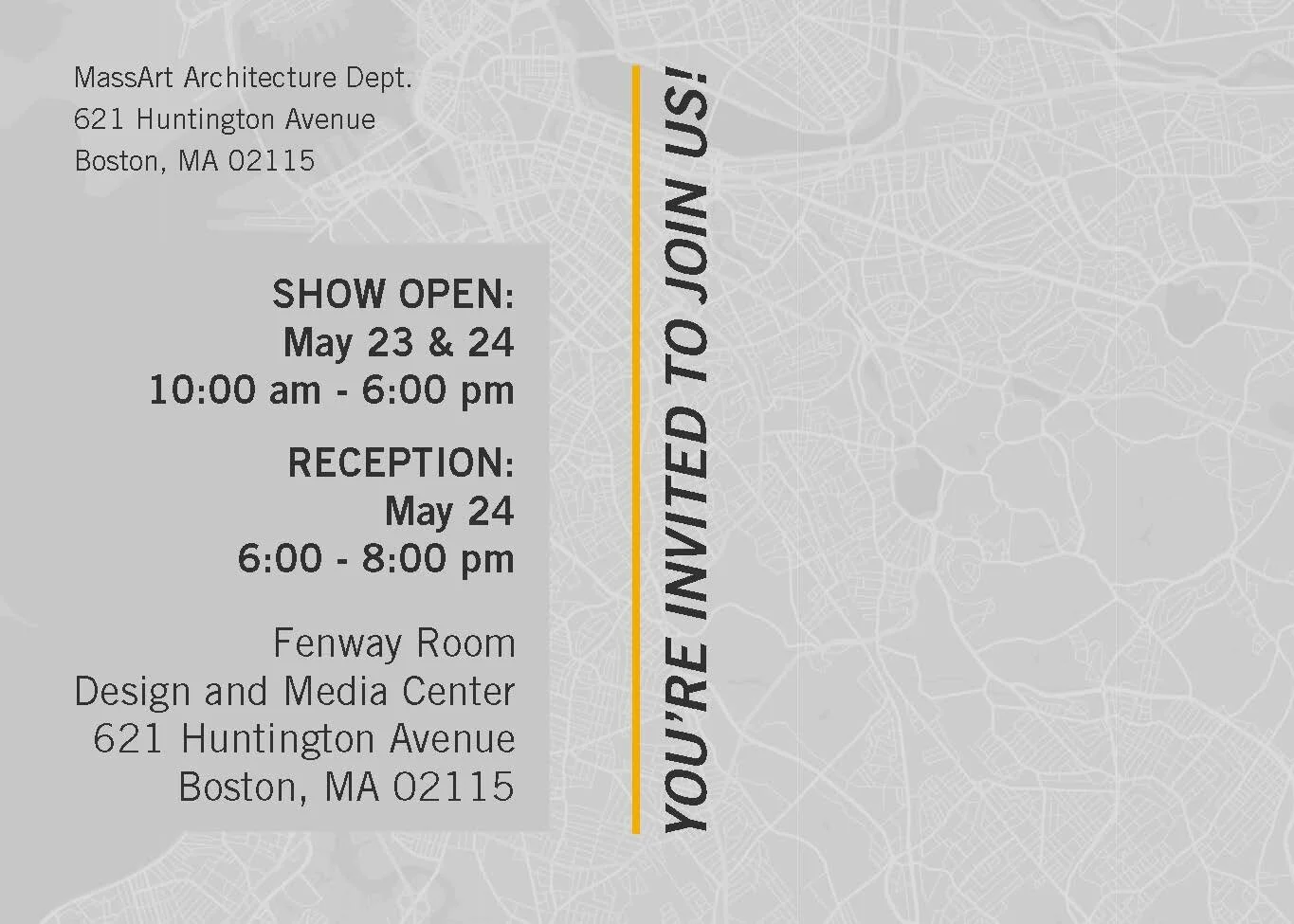 AD Senior Show Postcard - Back