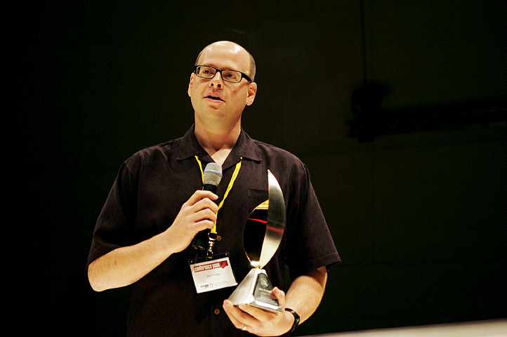 Marc during his Photoshop Hall of Fame acceptance speech.