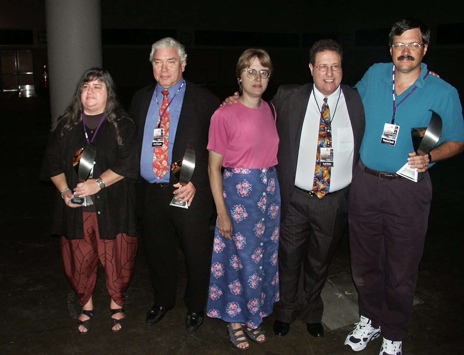 The three original Photoshop Hall of Famers: (L to R) Dianne Fenster, Dan Margulis (far right) Thomas Knoll