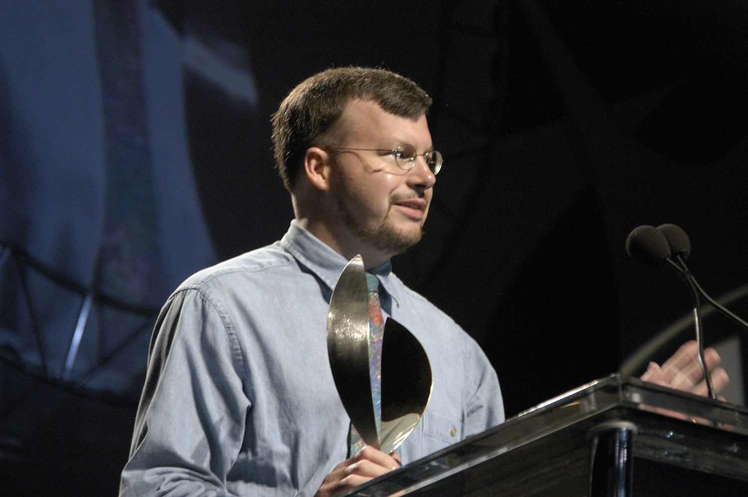 Mark during his Hall of Fame acceptance speech