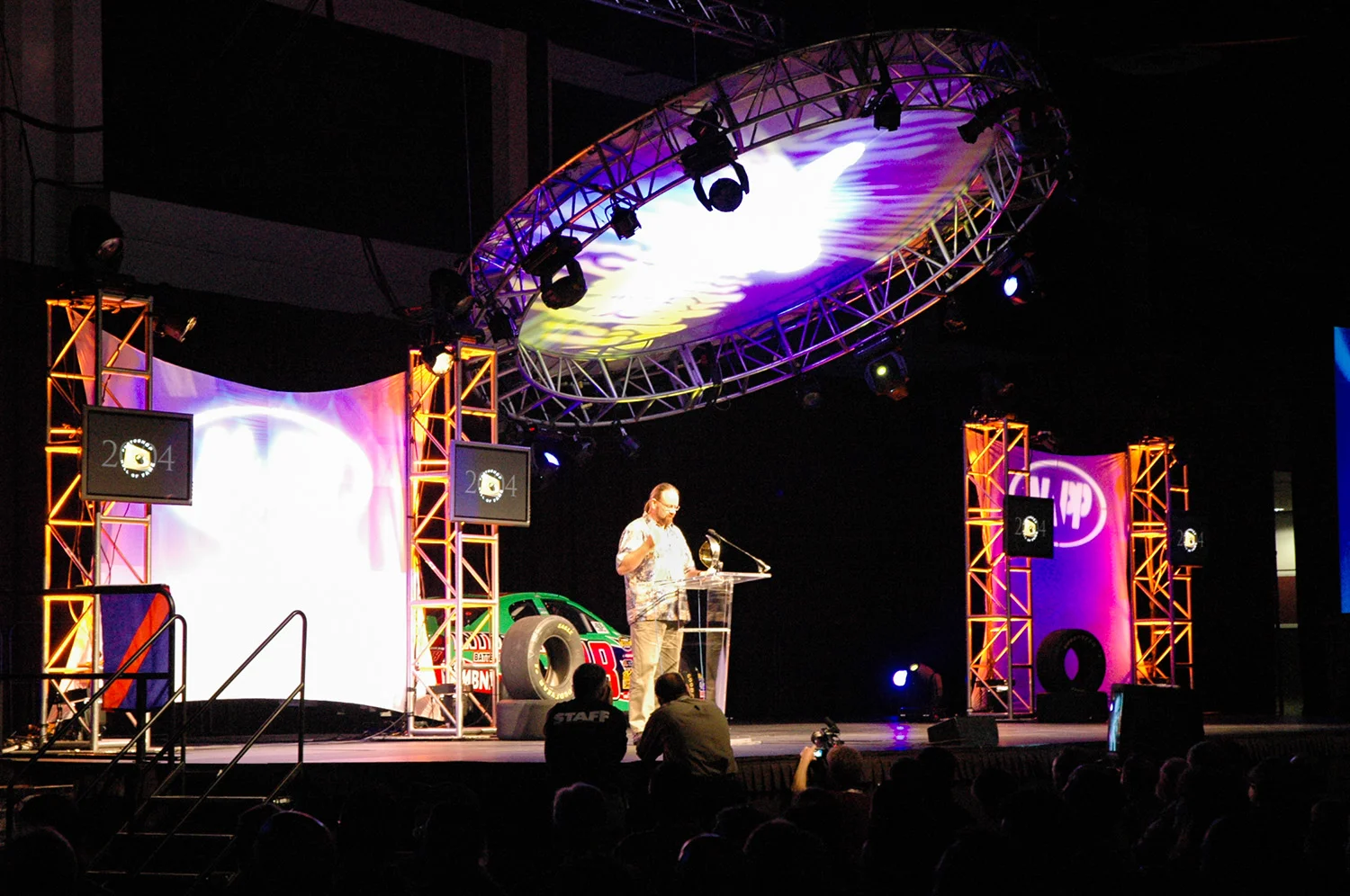 Bert during his acceptance speech at the Photoshop World opening keynote
