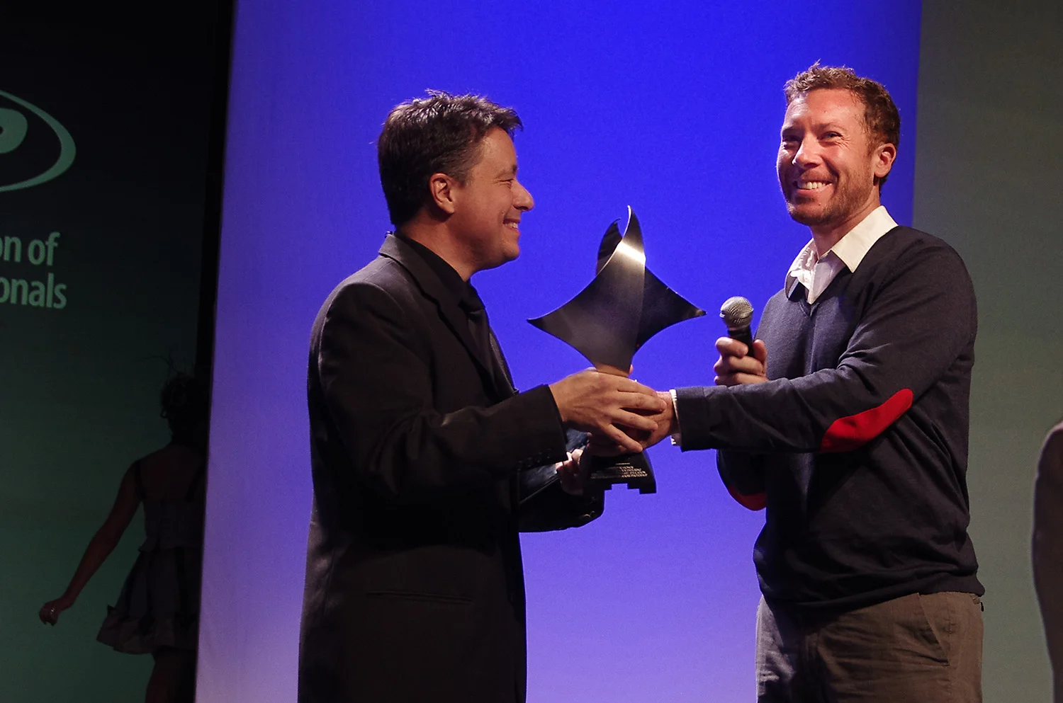 Bryan on stage to accept his award at the Photoshop World opening keynote.