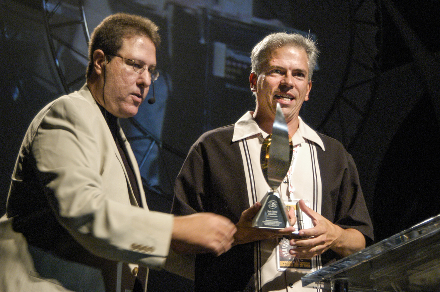 Jack receiving his award from Scott Kelby