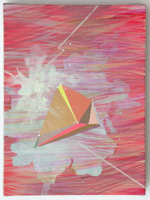 UNTITLED 2011 acrylic and paper on linen 12" x 9"