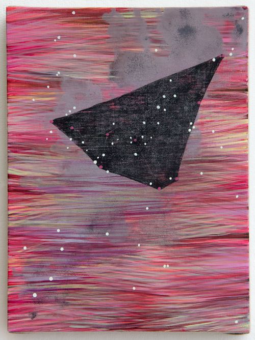 ALGEDI 2011 acrylic and glitter on linen 12" x 9"