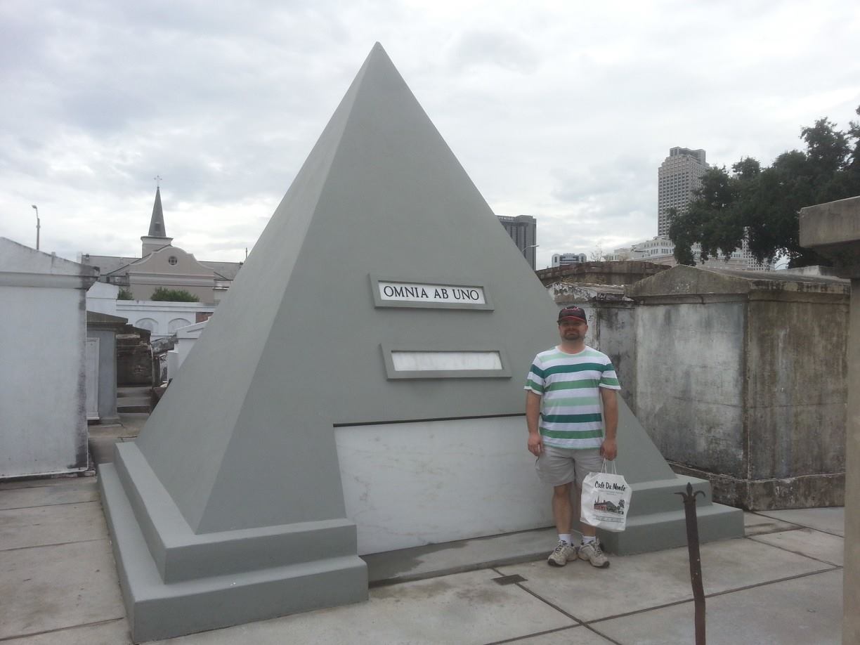 One of several monuments commissioned by Nicholas Cage