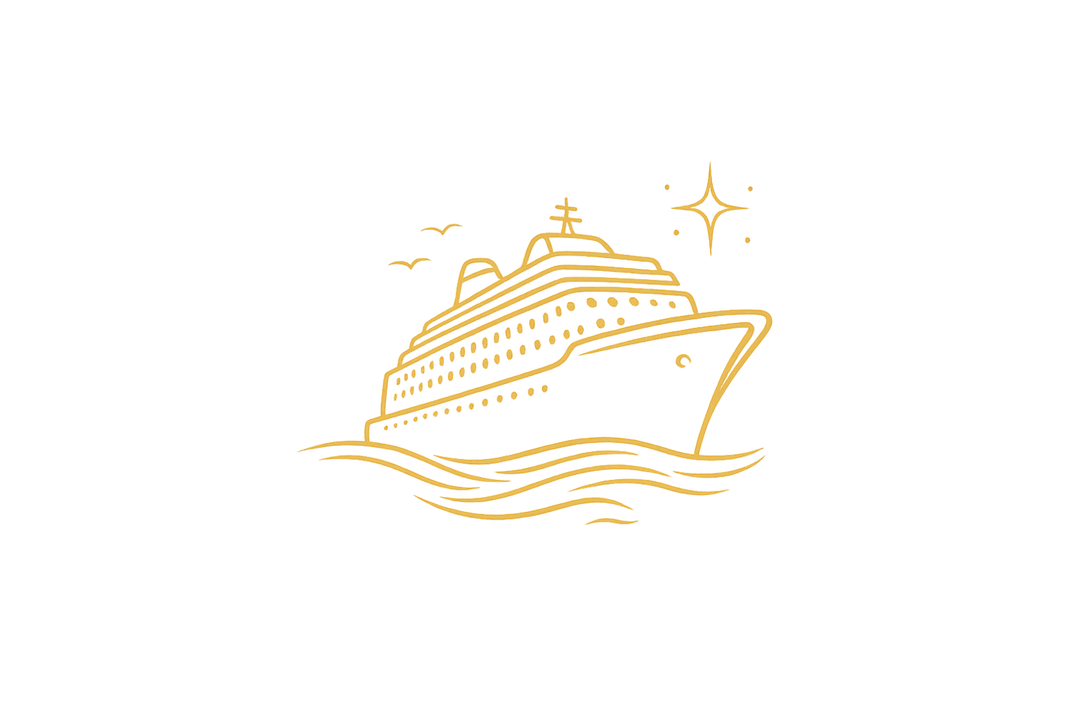 Cruise ship illustration