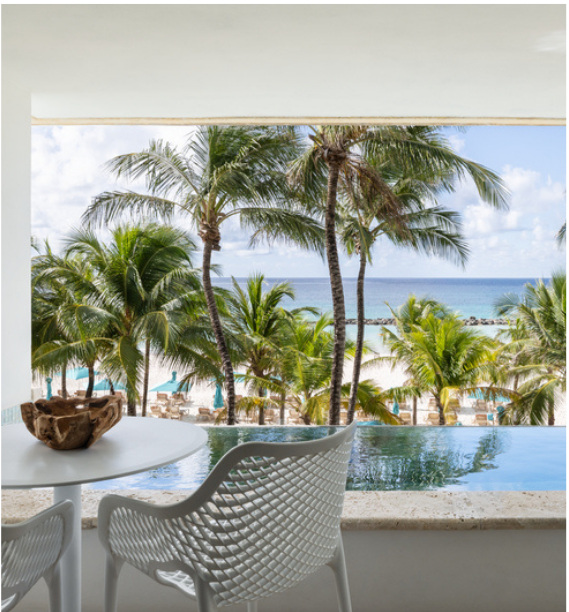 All-Inclusive & Tropical – resort balcony with palm trees