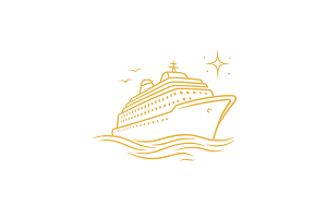 Cruise ship illustration