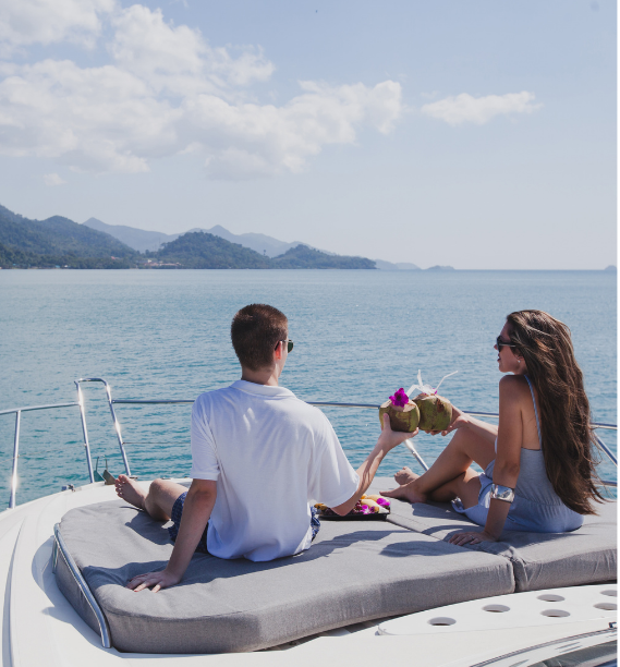 Luxury Travel – couple on yacht