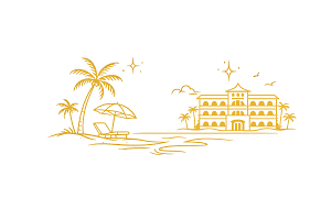 Beach resort illustration