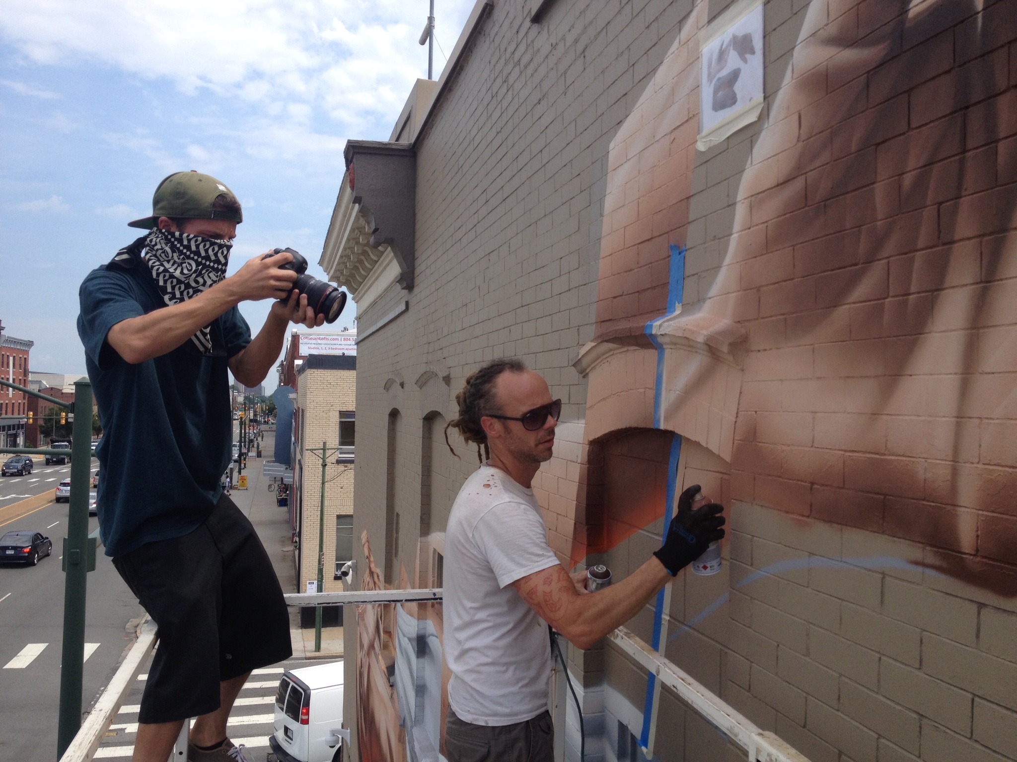 Filming with James Bullough in Virginia.