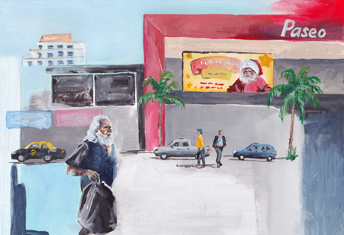 Papá Noel (Weihnachtsmann) / 2015 / Acryl auf Papier / 21 x 29.7 cm 