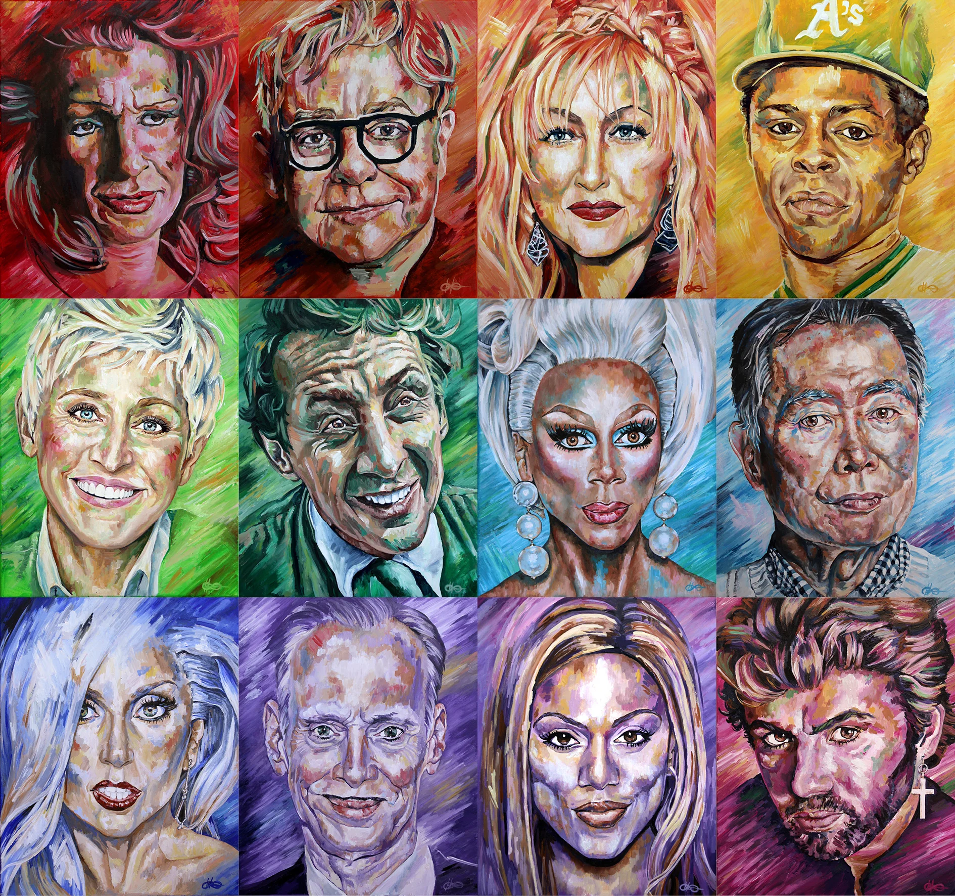 LGBTQ Legends / 2017 / acrylic on canvas / 50 x 40 cm each