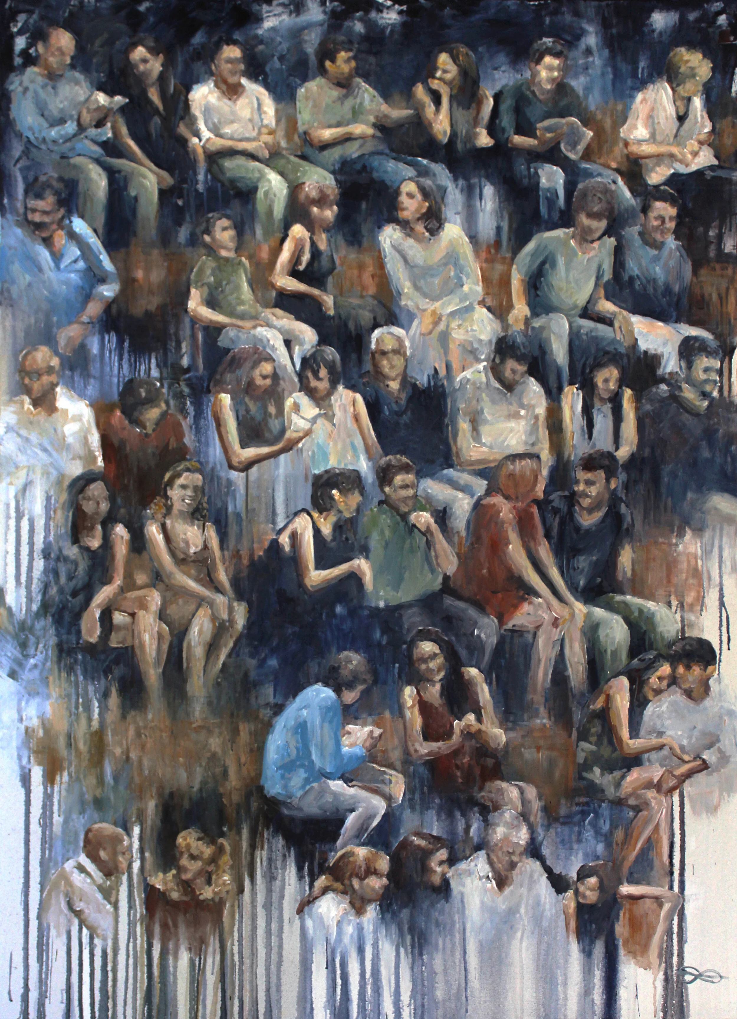 Tonhalle Wil – Publikum (audience) / 2019 / acrylic on canvas / 140 x 100 cm
