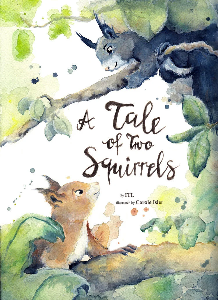 A Tale of Two Squirrels / front cover / 2018 / watercolor on paper / 31 x 23 cm