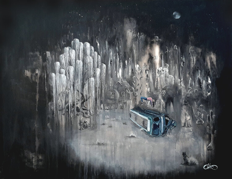 Ángeles Guardianes (guardian angels) / 2015 / acrylic on canvas / 70 x 90 cmPRIVATE PROPERTY