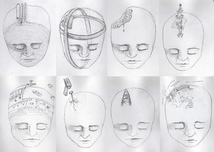 Head ache / 2014 / pencil, sketchbook / 21 x 14.7 cm, each