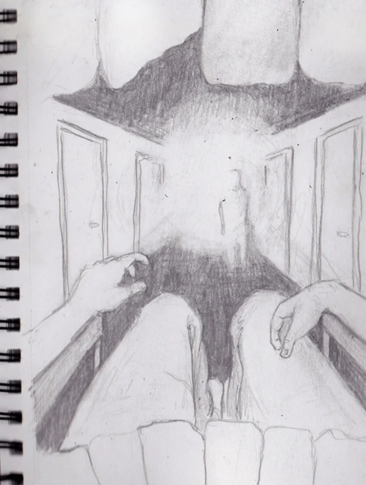 Awakening / 2014 / pencil, sketchbook / 21 x 14.7 cm