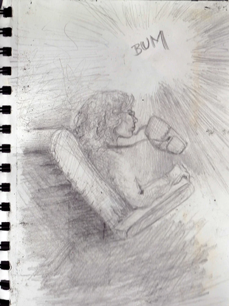 Collision / 2014 / pencil, sketchbook / 21 x 14.7 cm