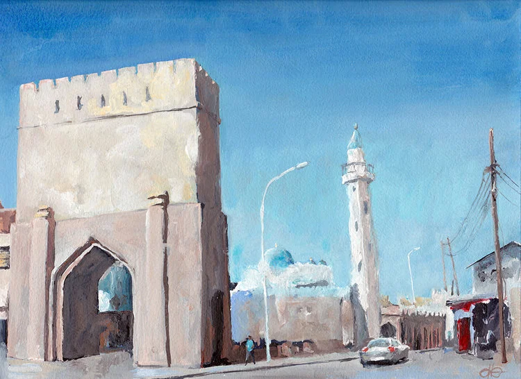 Muscat, Oman / 2016 / Acryl auf Papier / 23 x 30.5 cmVERKAUFT