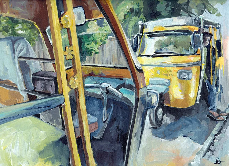 Cochin, India / 2016 / Acryl auf Papier / 23 x 30.5 cmVERKAUFT