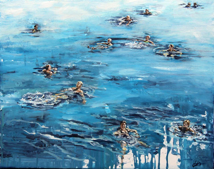 Swimming II.I / 2017 / Acryl auf Leinwand / 40 x 50 cmVERKAUFT