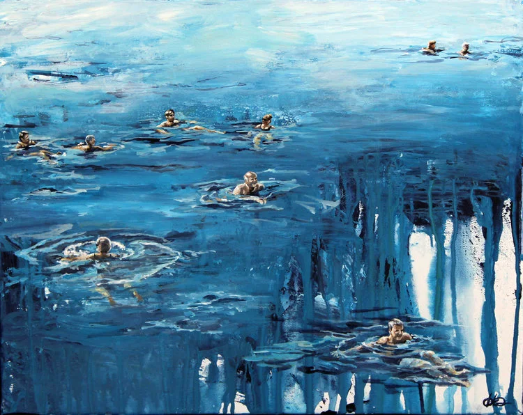 Swimming II.II / 2017 / Acryl auf Leinwand / 40 x 50 cm