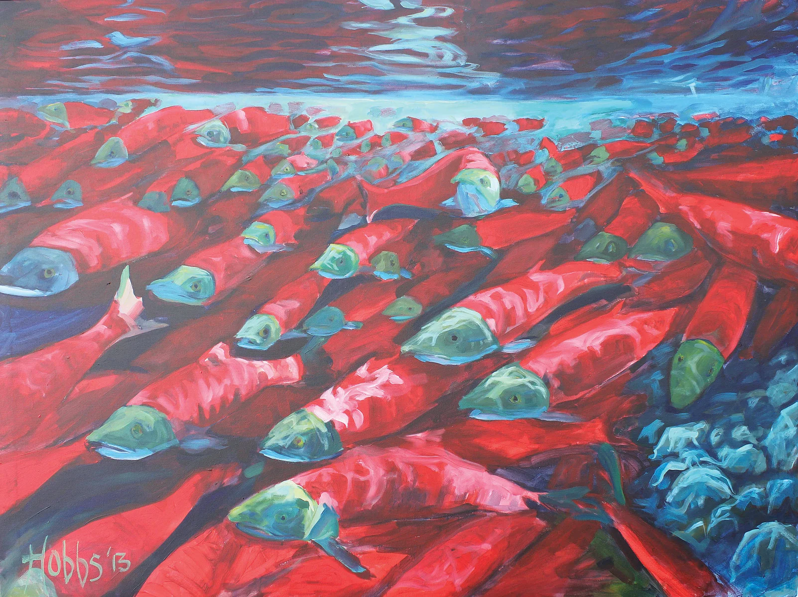 Nicole Hobbs "The contrasts of color in nature create an excitement within me, emotions which draw me to paint in attempt to share the beauty I see within the exuberant simplicity of life. I experience each connection with nature as precious and ephemeral, and so my painting style employs bold color to show how bright each moment truly is. The message within the story of each moment can be told in infinite ways, and this is my version..."