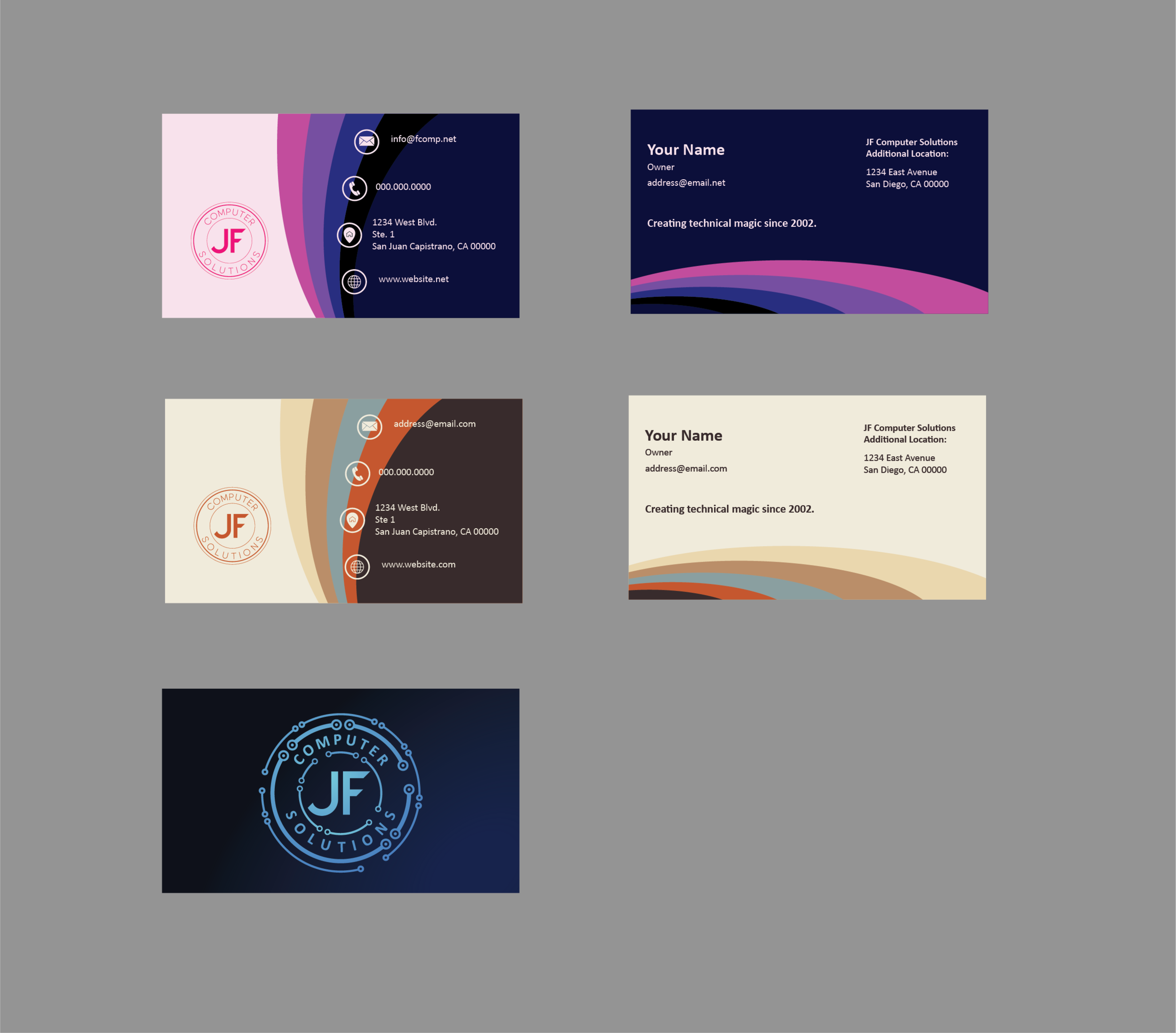 Business Card Tests for Client