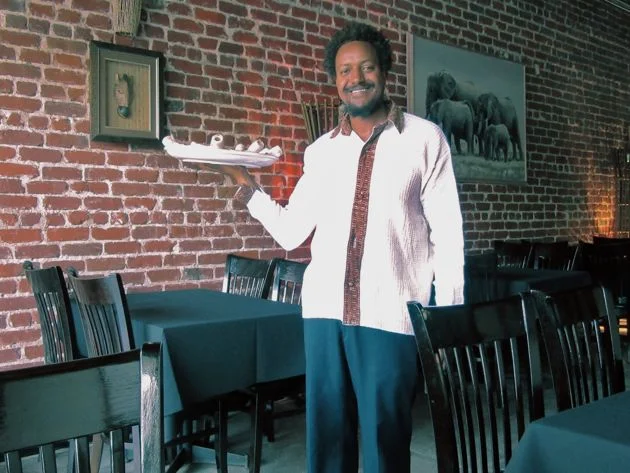 Owner Abraham Samuel is happy to share details of Ethiopian culture and cuisine.