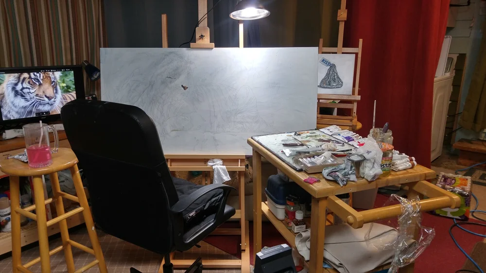 A Glimpse Into The Painting Studio Kendra Aldrich