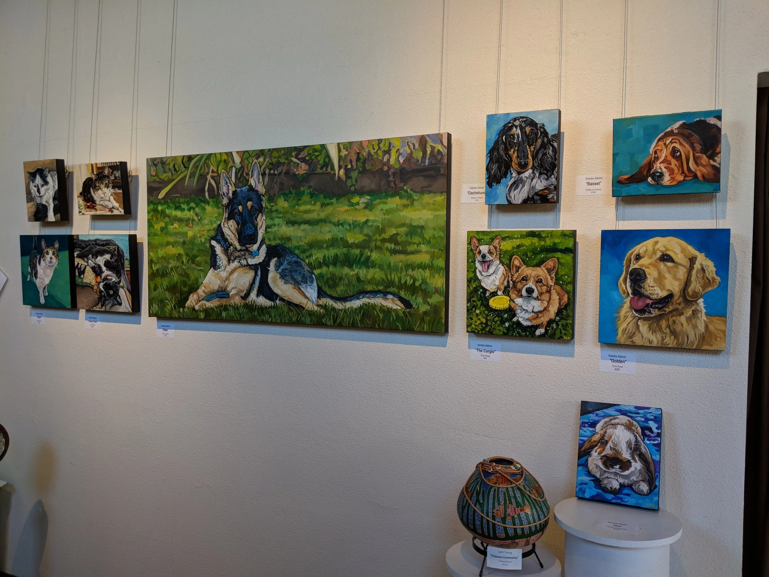 My work on the wall. 