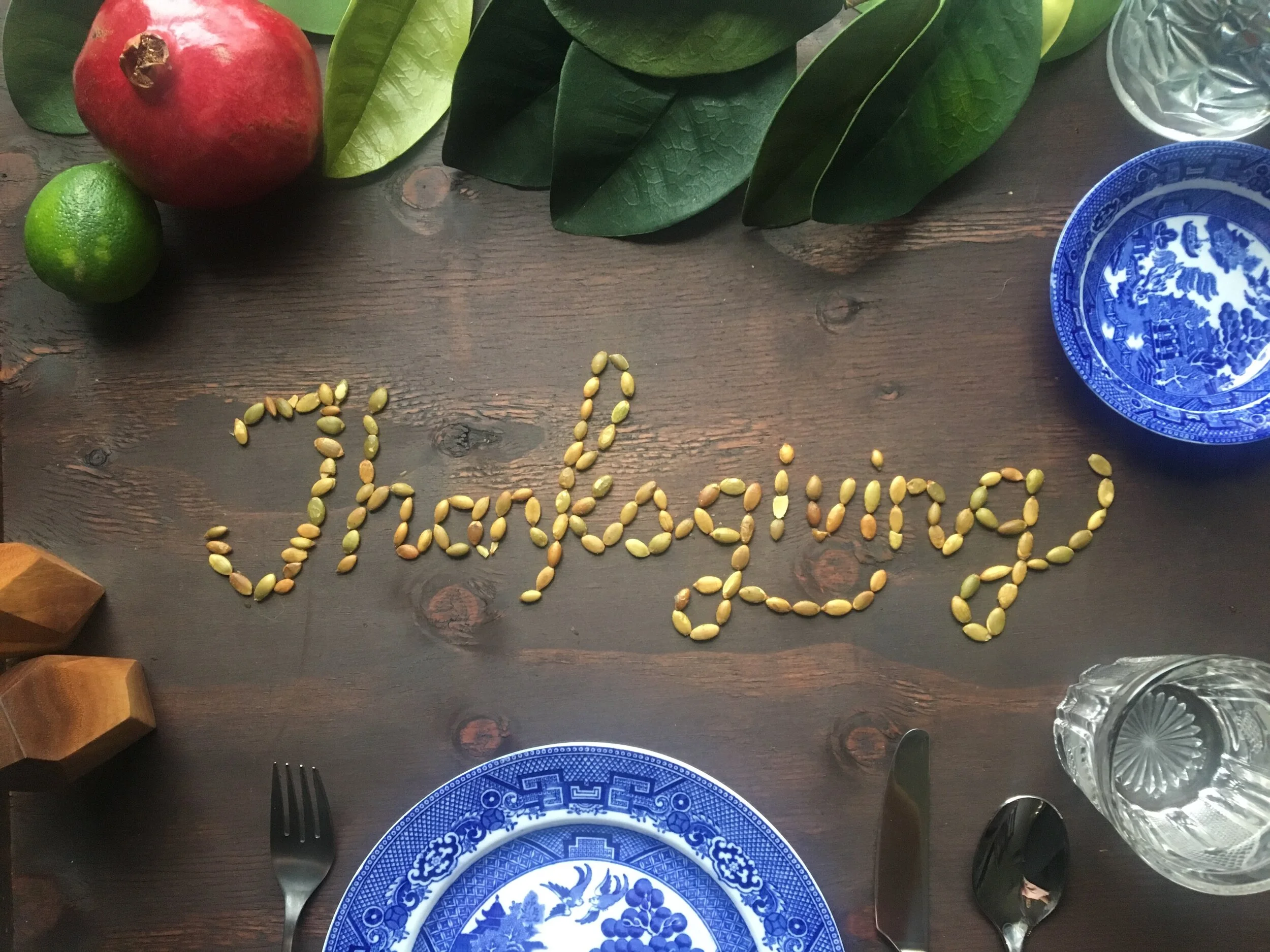  A festive invitation project where I experimented with lettering with food objects 