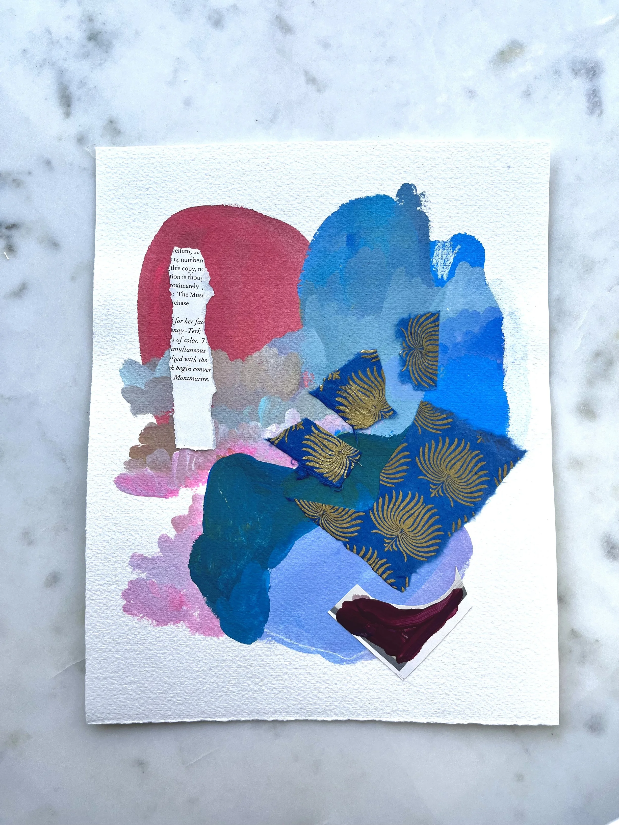  Mixed media abstract works exploring the fleeting moments of a fledgling human life   Read more about this project here  