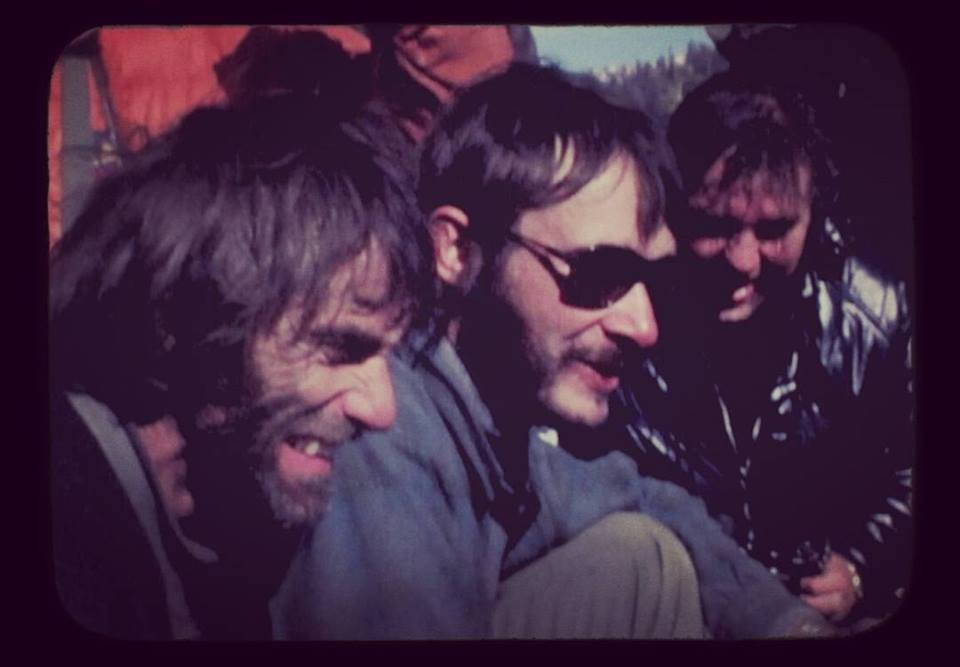 First ascent of the Dawn Wall in 1970! Warren Harding and Dean Caldwell being interviewed on the summit. via BNW .